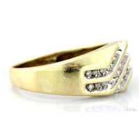 .31ctw  Diamond 10K Yellow Gold Men's Modernist Band