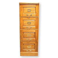 Oak 4 Drawer File Cabinet