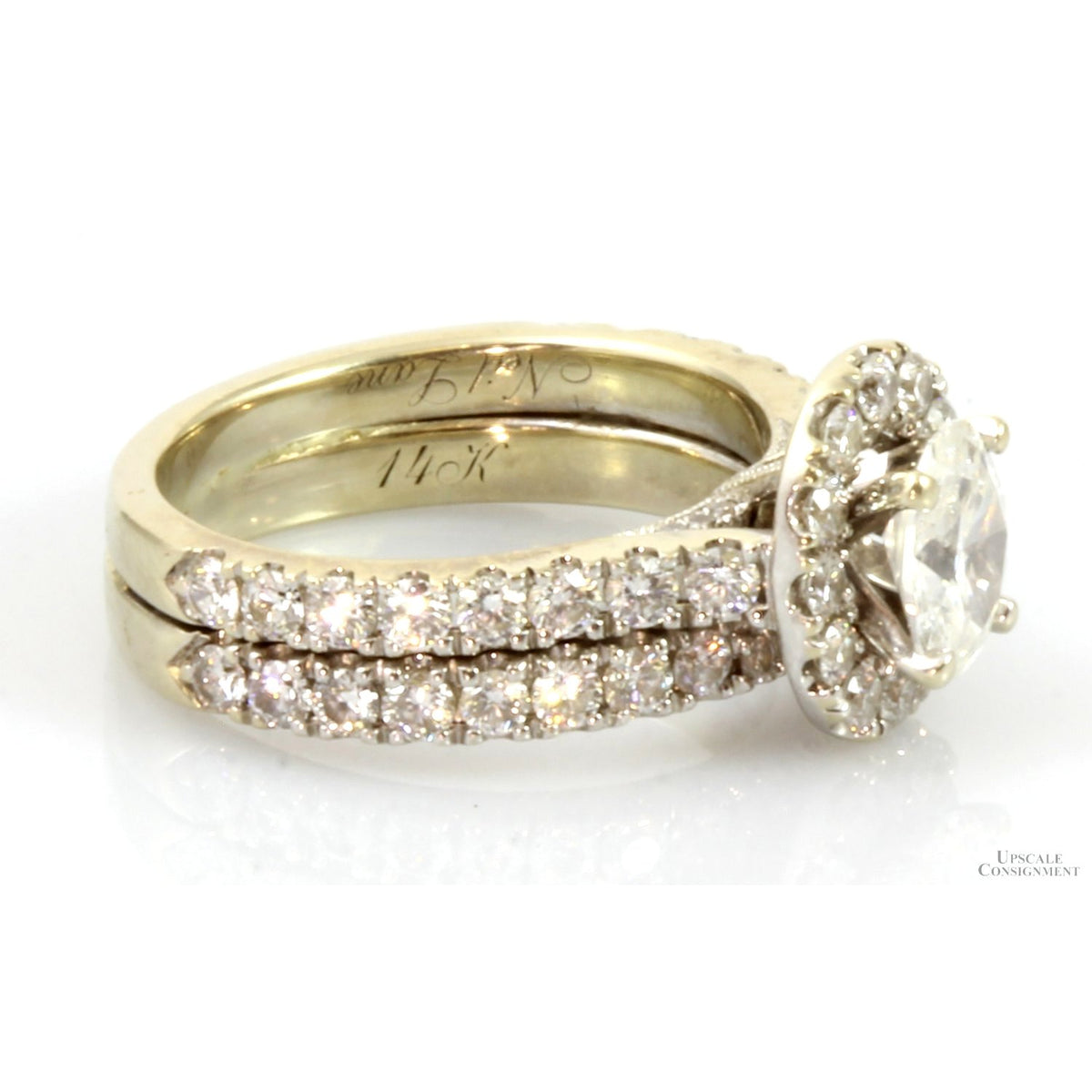 Neil Lane 2.00ctw Diamond Engagement & Wedding 14K Gold Ring Set