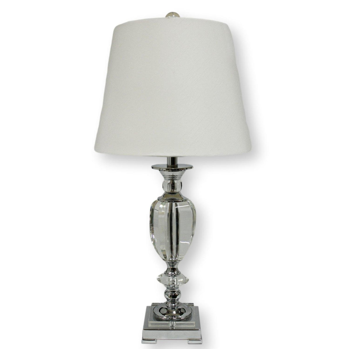 Clear Acrylic & Chrome Table Lamp