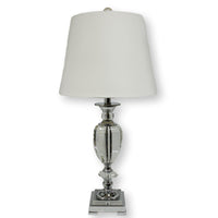 Clear Acrylic & Chrome Table Lamp