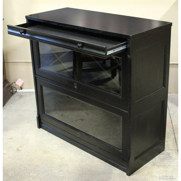 Coaster Furniture Black Barrister Style Wine Cabinet