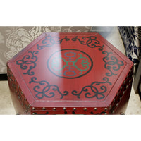 Pier 1 Imports Red Storage Drum Table