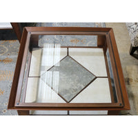 Ercol Furniture Glass Top End Table w/Tile