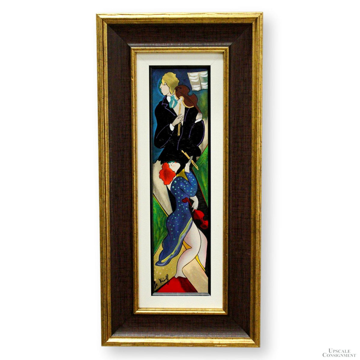 Framed Serigraph on Wood "Arabesque" By Linda Le Kniff