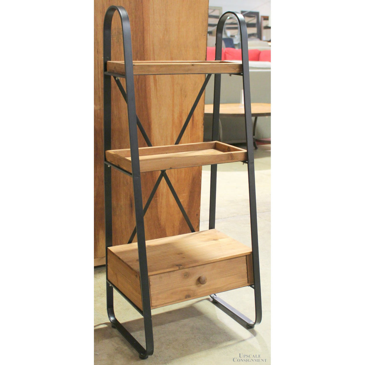 Rustic Ladder Style 3 Tier Shelf