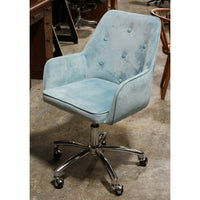 Turquoise & Chrome Task Chair