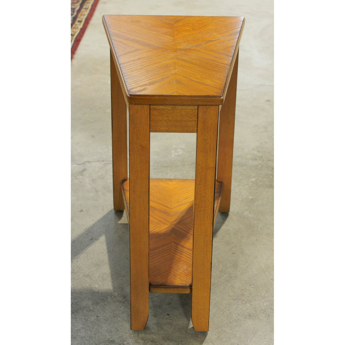 Oak Wedge End Table