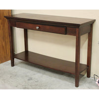 Dark Wood Console Table w/Drawer