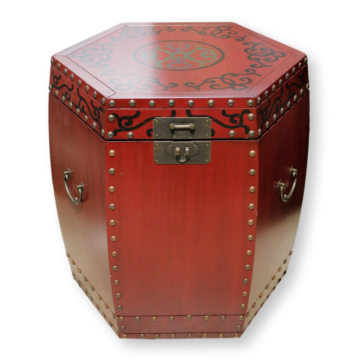 Pier 1 Imports Red Storage Drum Table