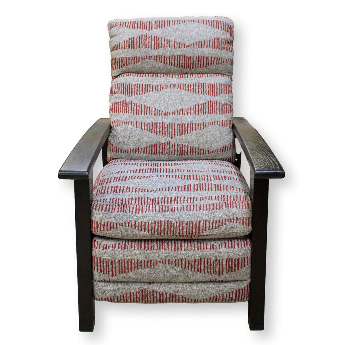 La-Z-Boy Gray & Red Print Push Back Recliner