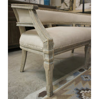 Beige Linen Settee