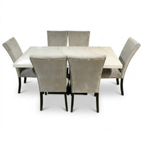 Marble Top Dining Table w/6 Chairs