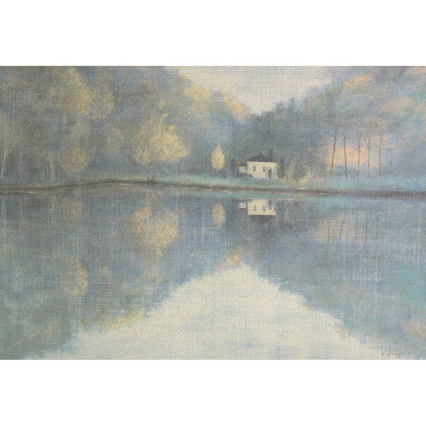 Framed Artwork - Manor Reflected in Still Water