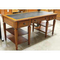 Keyhole Desk w/Black Leather Top