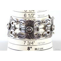 MEXICO SILVER 1920s-1940s Five Panel Link Bracelet