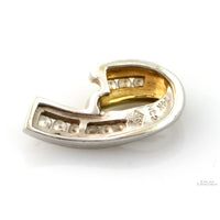 .11ctw Diamond 14K Yellow & White Gold Slide Pendant