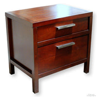 Contemporary 2 Drawer Nightstand