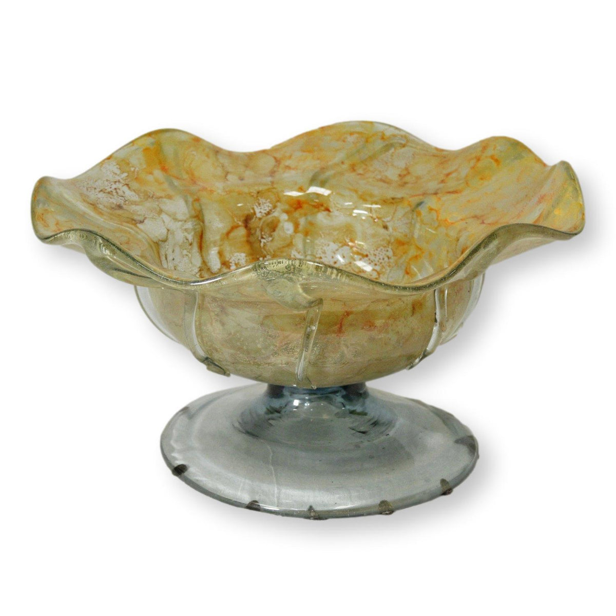 Art Glass Pedestal Bowl