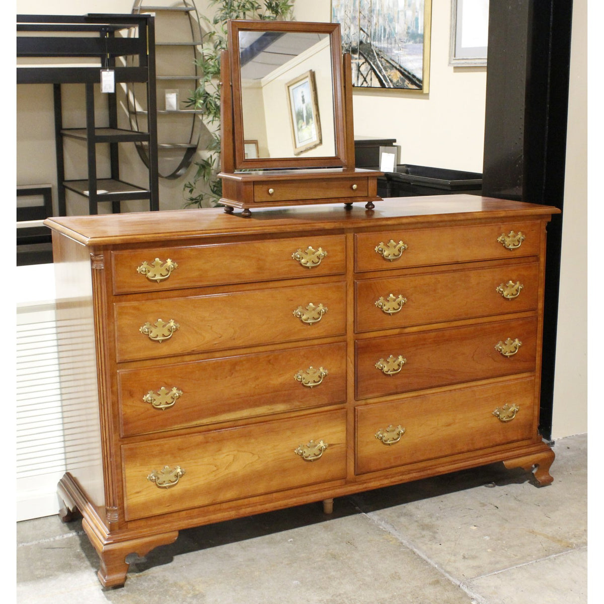 Leopold Stickley Colonial Style Dresser w/Mirror