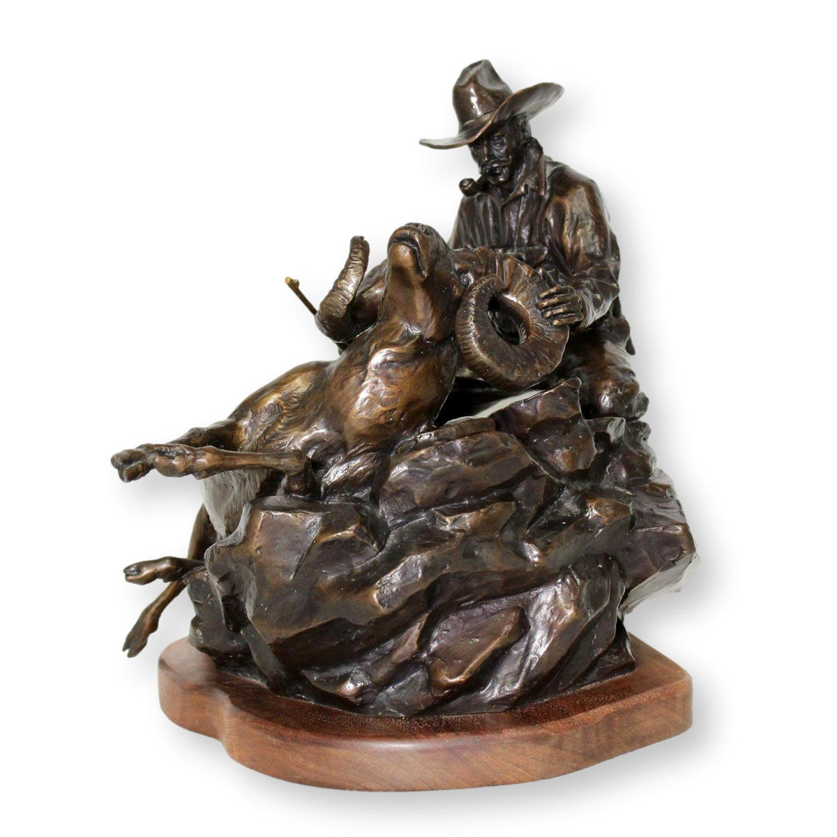 Limited Edition Solid Bronze Sculpture 'Sheep Hunter' by J. Logozzo