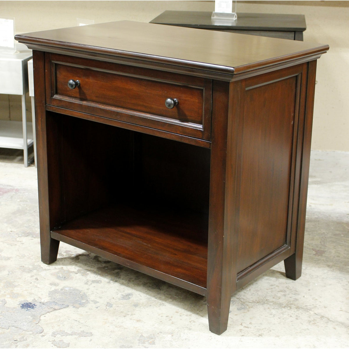 Dark Finish Nightstand w/Drawer