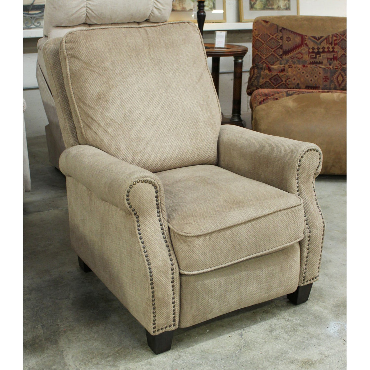 New Meridan Tan Push-Back Recliner