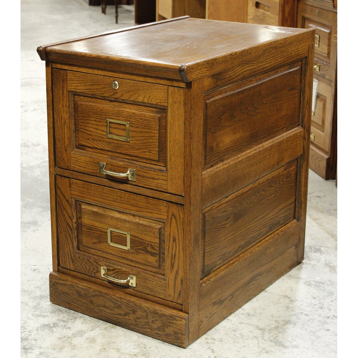 Dark Oak 2 Drawer File Cabinet