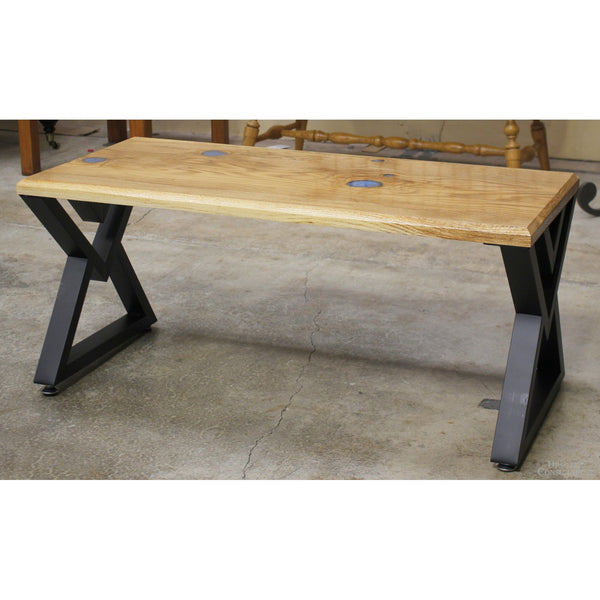 Oak Coffee Table - Electric Blue Knot