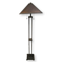 Bronze Tone Floor Lamp w/Mica Shade