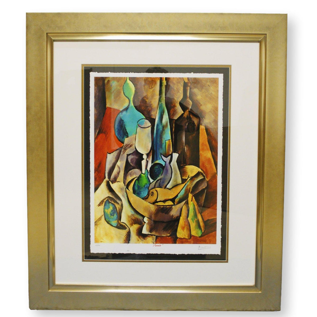 Gallery Framed Art Print 'Fish and Bottles' By Pablo Picasso