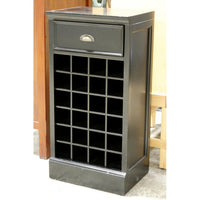 Black Wine Rack w/Drawer