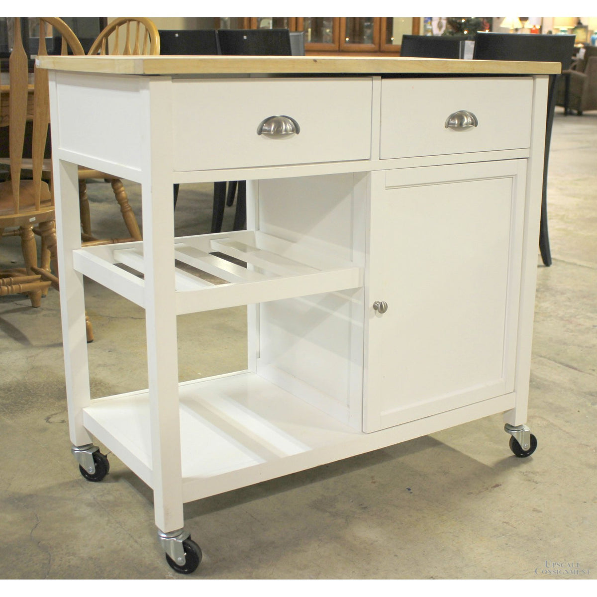 White Kitchen Cart