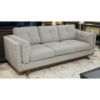 Gray Button Tufted Sofa
