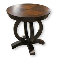 Hooker Round Walnut End Table