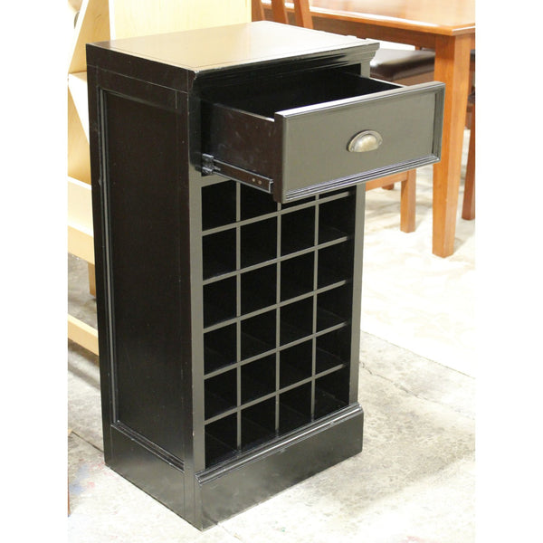 Black Wine Rack w/Drawer