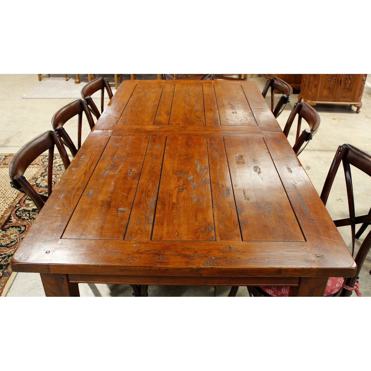 Pottery Barn Rustic Dining Table w/8 Chairs