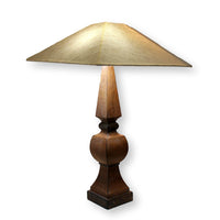 Wooden Angular Lamps w/Pyramid Shade