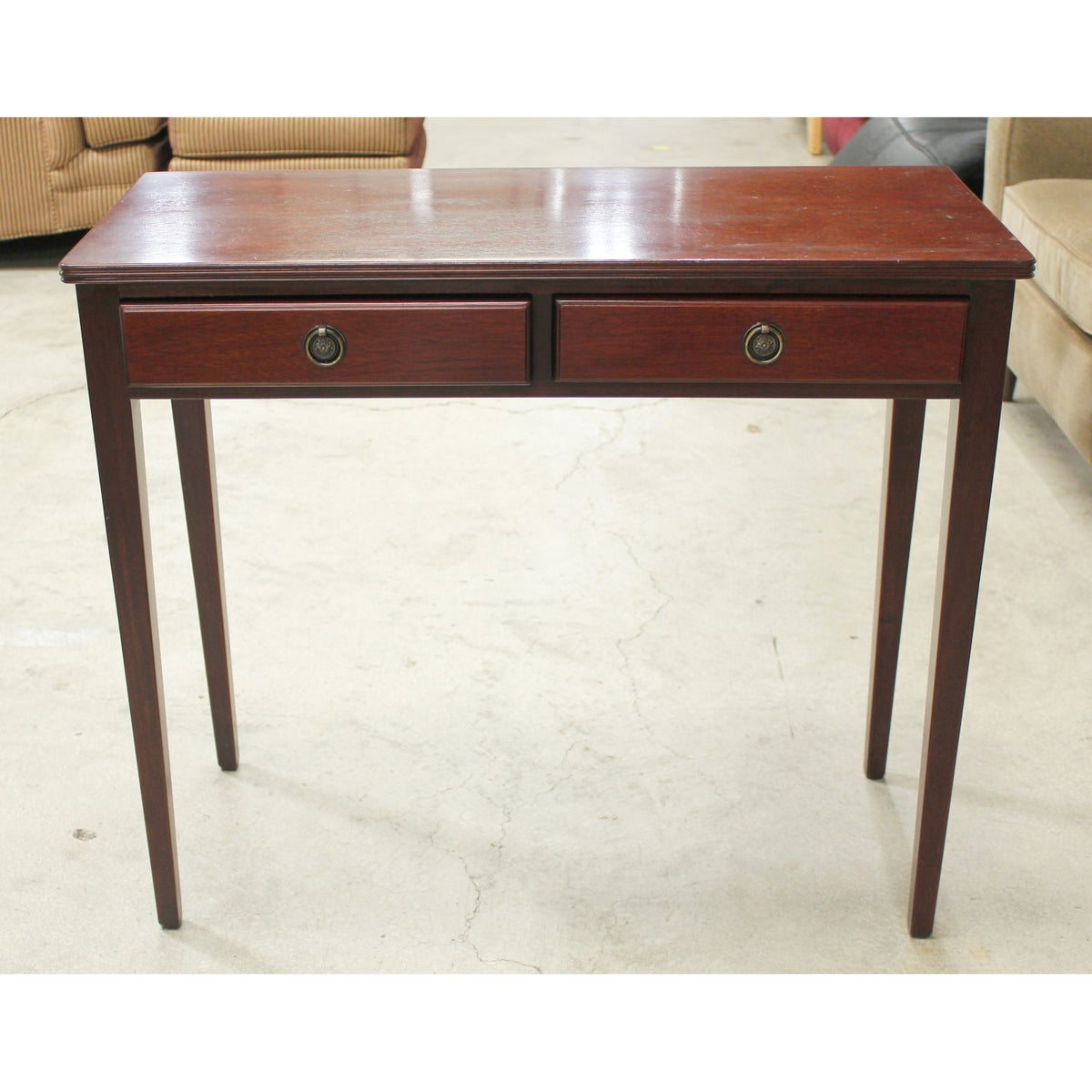 Mahogany 2 Drawer Console Table