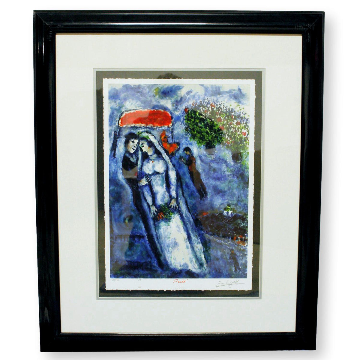 Gallery Framed Art Print 'Les Maries sur Fond Bleu' By Marc Chagall