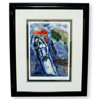 Gallery Framed Art Print 'Les Maries sur Fond Bleu' By Marc Chagall
