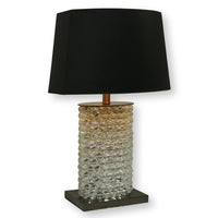 Glass 'Bauble' Table Lamp w/Black Shade
