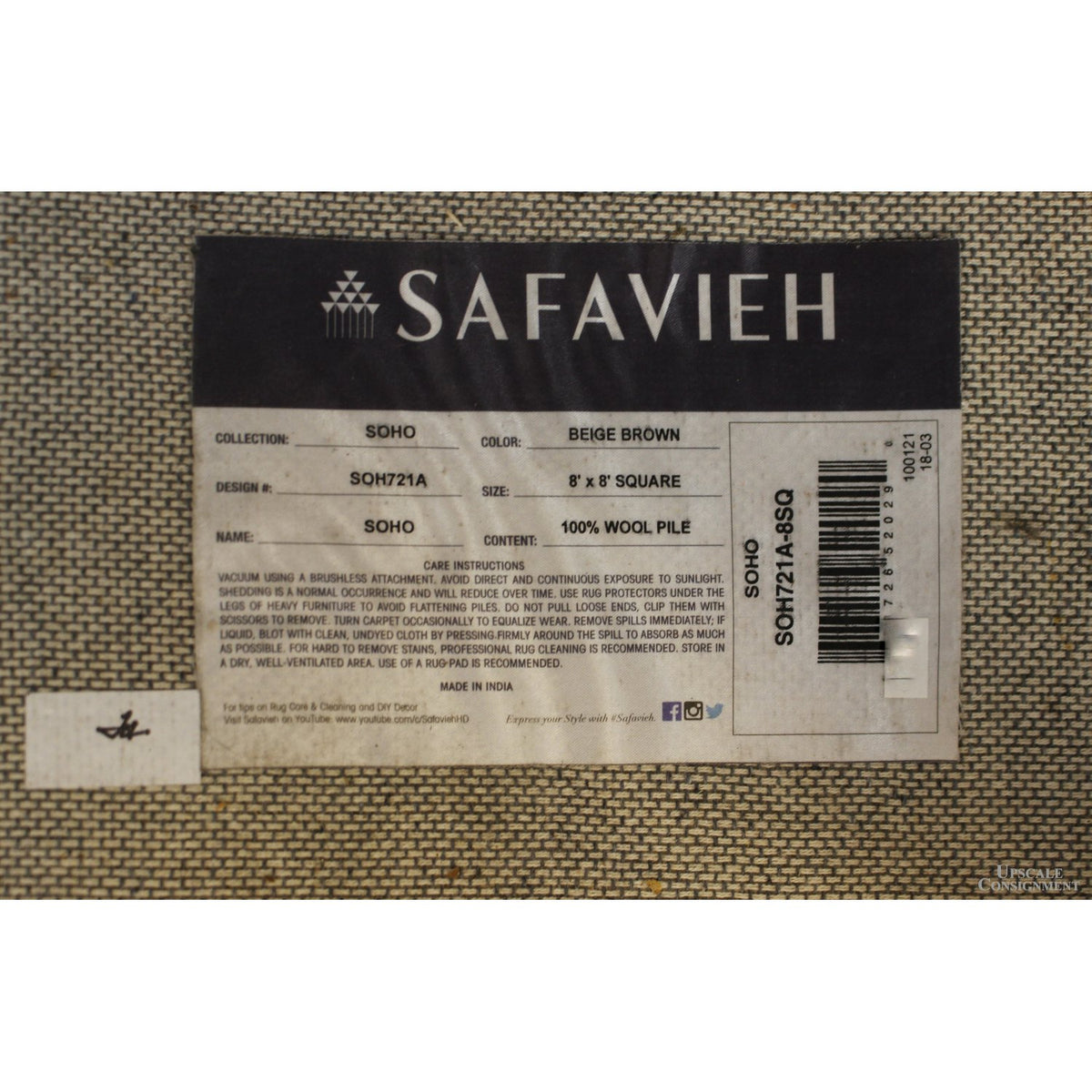 Safavieh 8' X 8' 'Soho' Animal Print Wool Area Rug