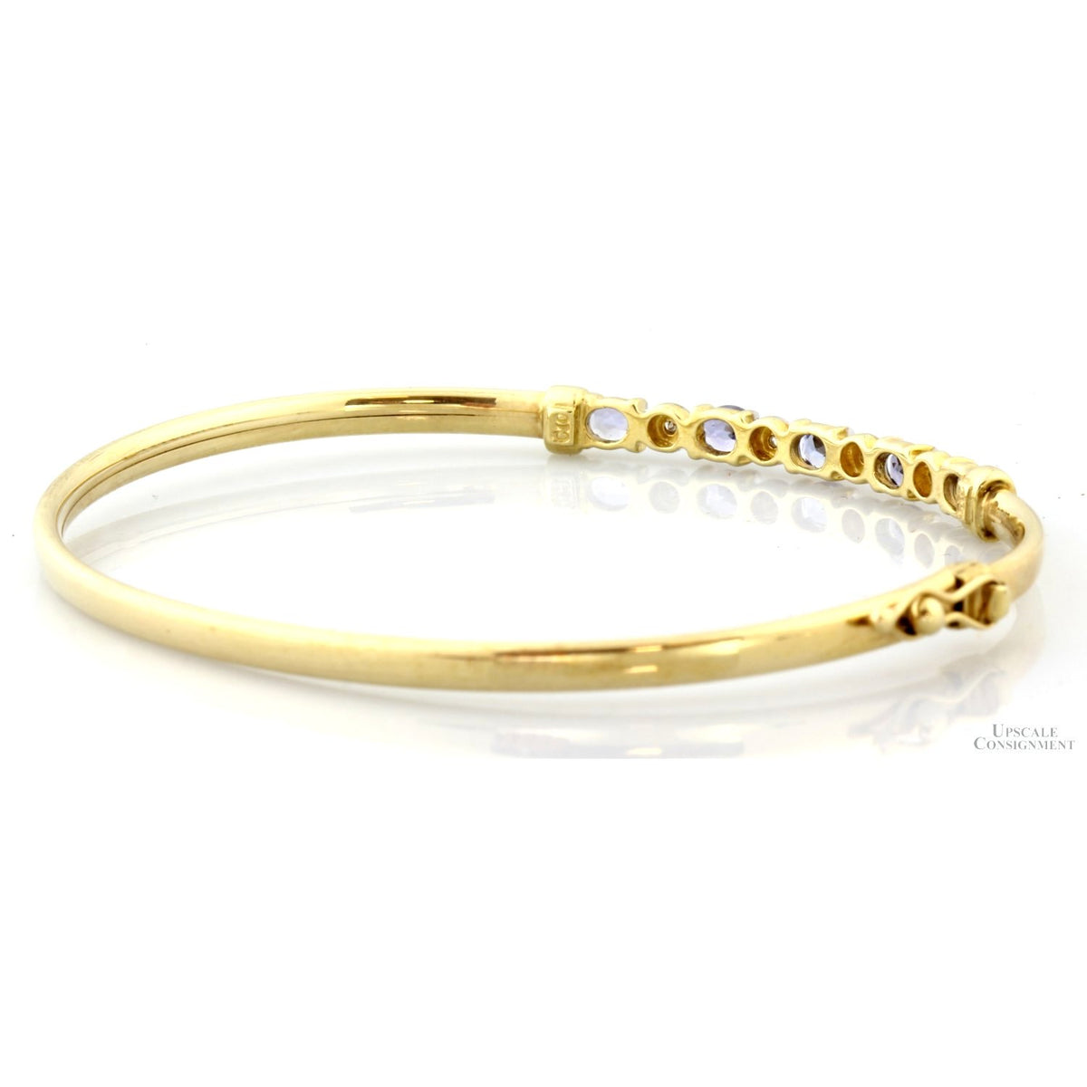 Clyde Duneier Tanzanite & Diamond Bangle in 10K Yellow Gold