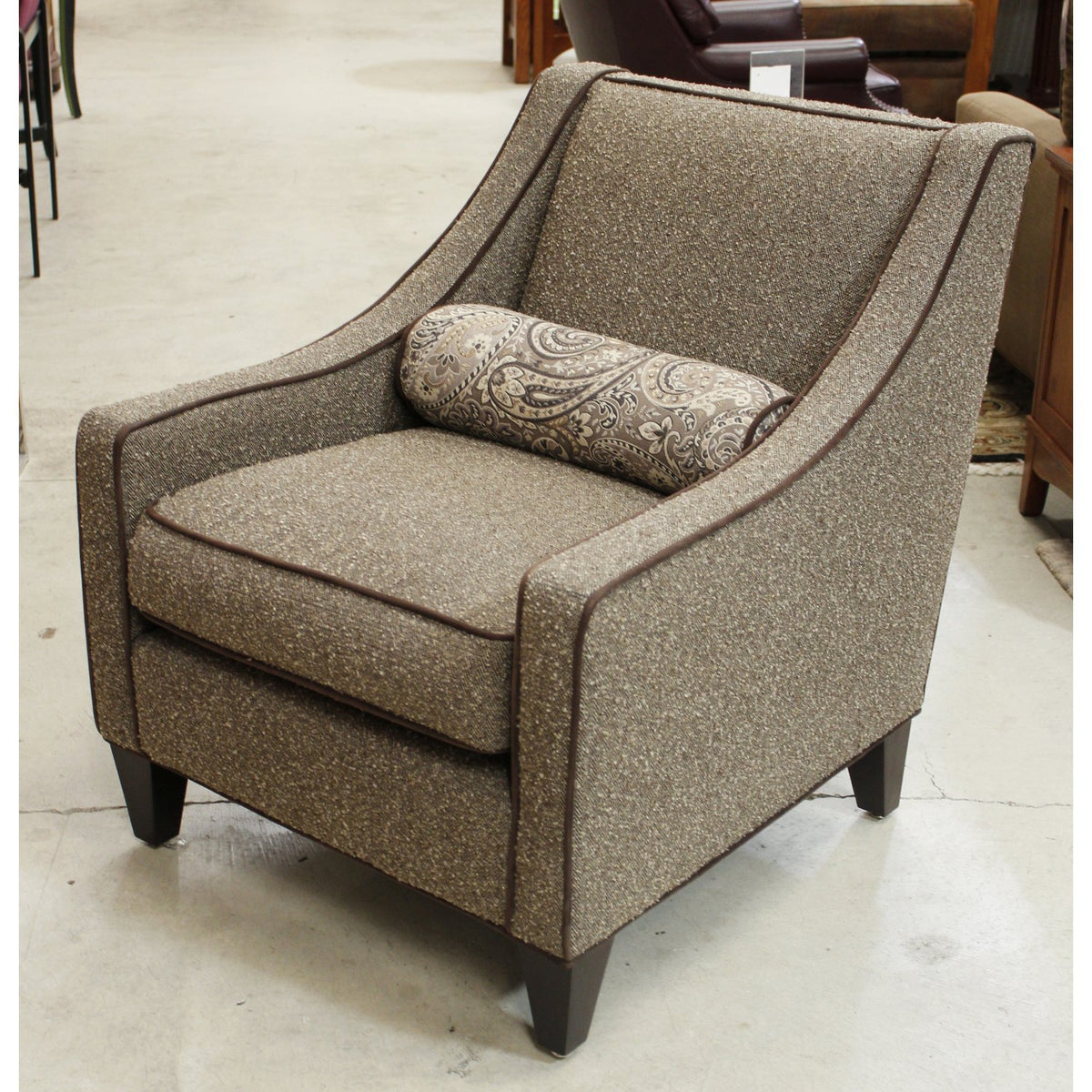 Robin Bruce Upholstered Accent Chair w/Bolster Pillow