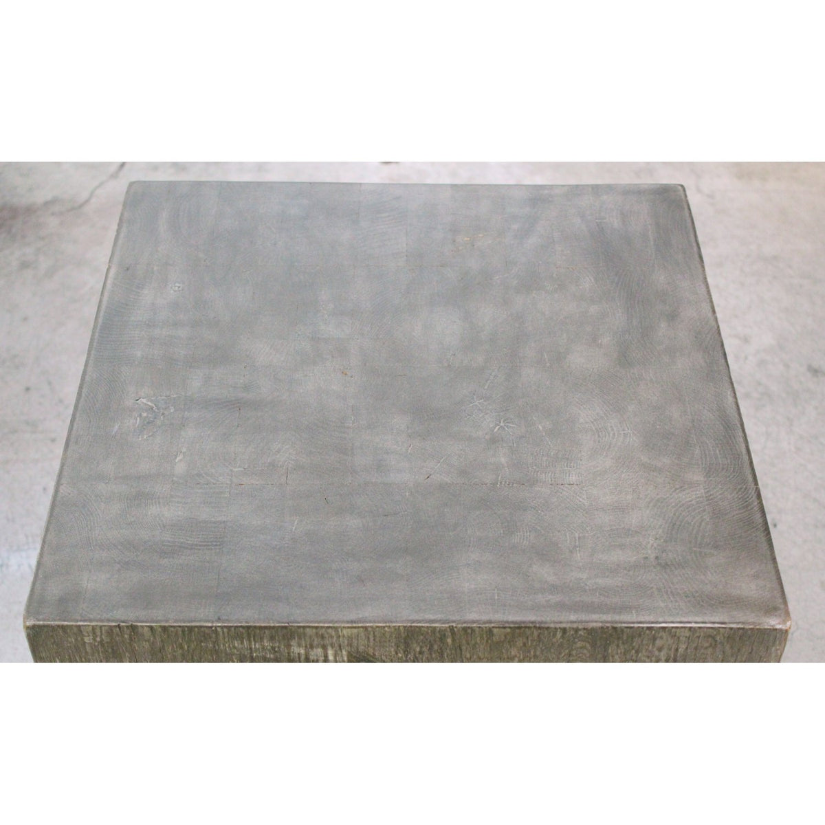 Restoration Hardware Oak Parsons Cube End Table