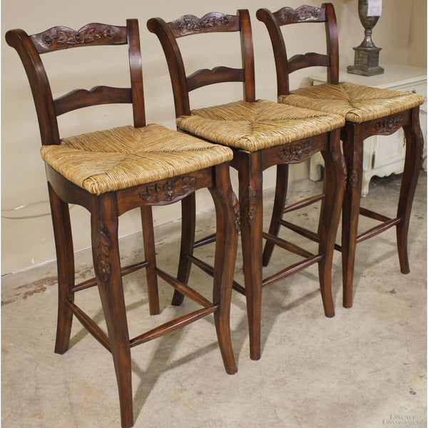 Set of 3 French Country Bar Stools