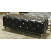 Baxton 'Stella Glam' Tufted Bench w/Gemstones