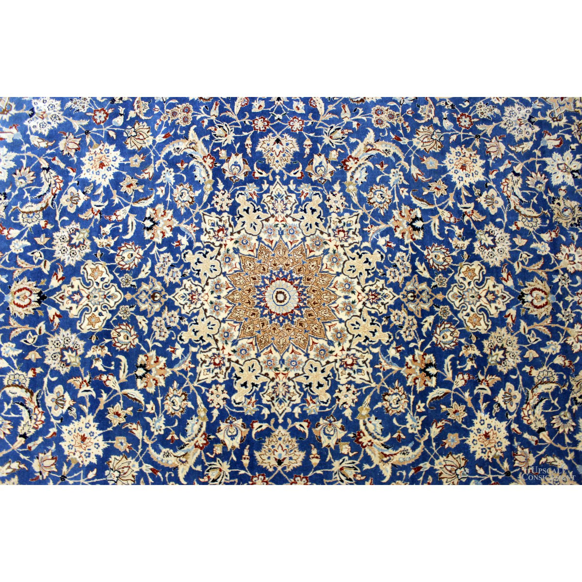 8' 1'' X 11' 3'' Blue & Tan Area Rug