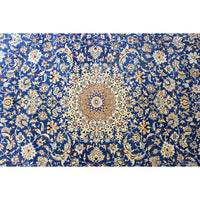 8' 1'' X 11' 3'' Blue & Tan Area Rug